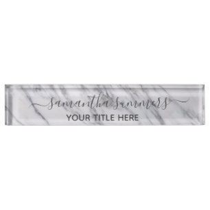 Classic Stone Marble Handwritten Calligraphy Nameplate