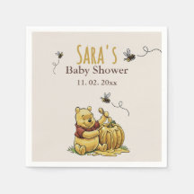 Classic Storybook Bear Baby Shower Paper Napkins