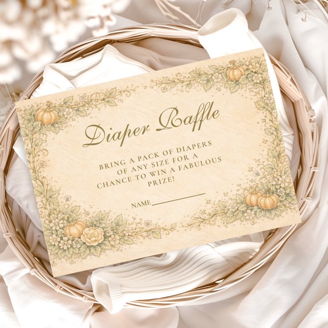 Classic Storybook Elegance Baby Sho Diapper Raffle Enclosure Card (Creator Uploaded)