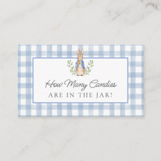 Classic Storybook Rabbit Blue Guessing Game Card