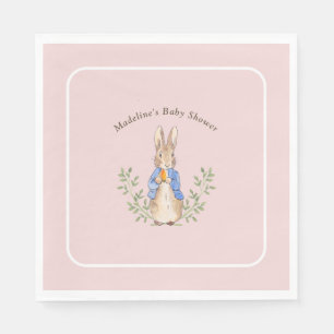 Classic Storybook Rabbit Gingham Vintage Baby Napkin