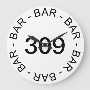 Classic Street No. Bar Wall Clock