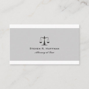 Classic Stripe Attorney at law Justice Scale Business Card