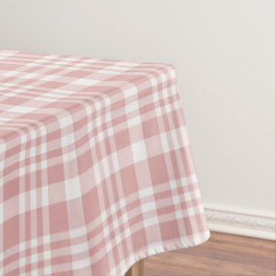 Classic Stripe Blush Pink and White Tablecloth
