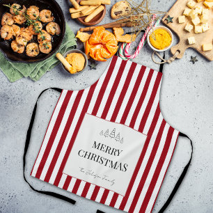 Classic Striped Christmas Apron