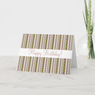 Classic Stripes "Birthday Card" Card