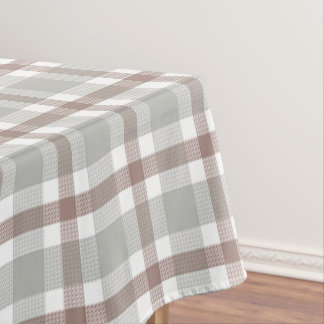 Classic Stripes Brown, Taupe, Linen Hues  Tablecloth