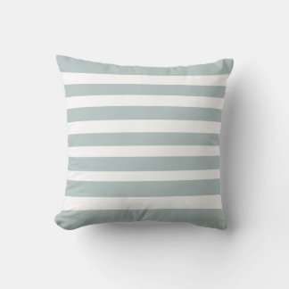Classic Stripes Faded Blue and White Cushion