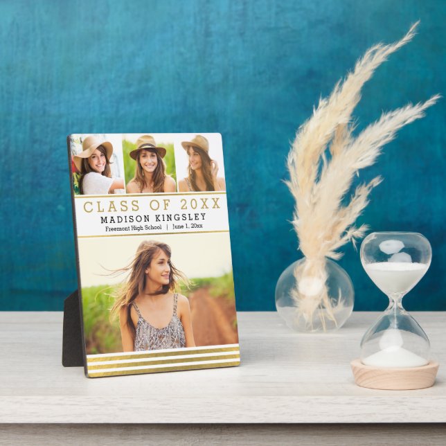 Classic Stripes Graduation Plaque (Side)