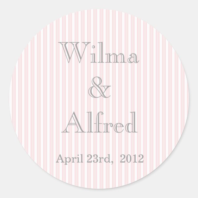 Classic Stripes Round Sticker (Front)