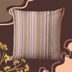 Classic Stripes Teal, Blush Clay Shades Cushion