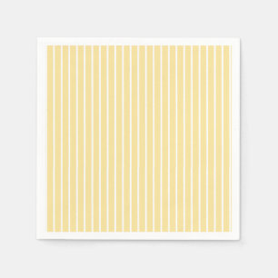 Classic Stripes White - Canary Yellow Napkin