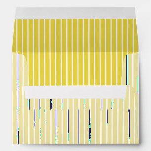 Classic Stripes White - Golden Yellow Envelope
