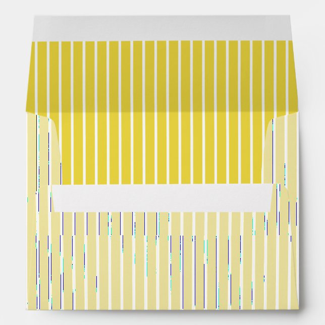 Classic Stripes White - Golden Yellow Envelope (Back (Bottom))