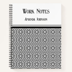 Classic style Black and White Notebook