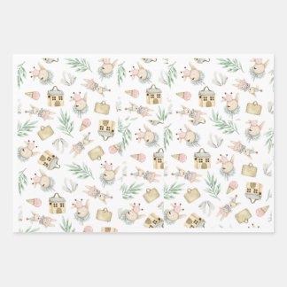 Classic Style Bunny Baby Shower Gift Wrap