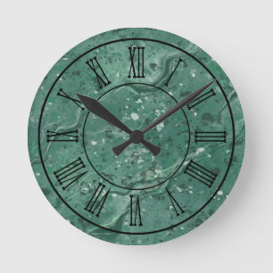 Classic Style Green Marble Wall Clock