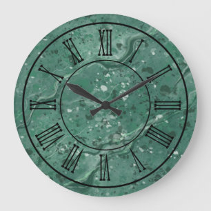 Classic Style Green Marble Wall Clock
