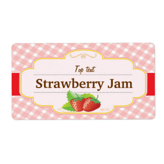 Classic Style Jam Jelly Strawberry Label