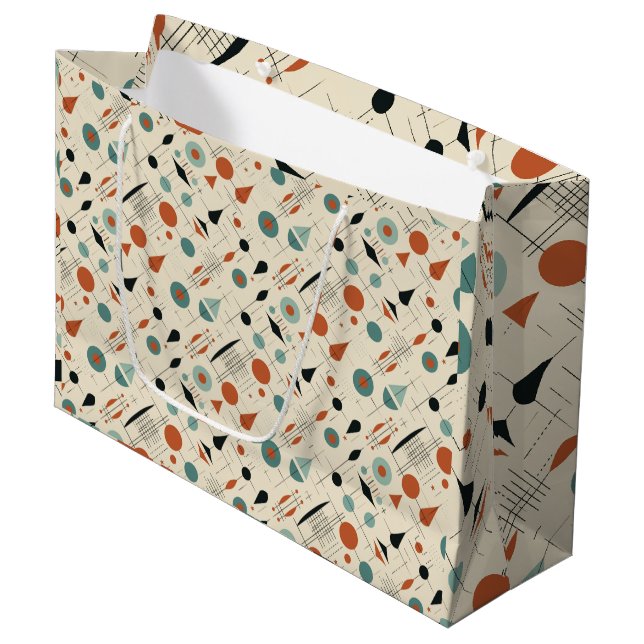 Classic Style Midcentury Modern Gift Bag (Front Angled)