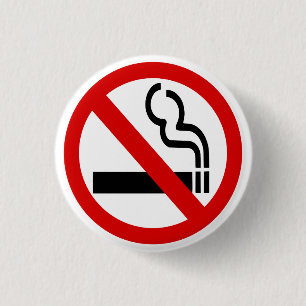 Classic Style No Smoking 3 Cm Round Badge