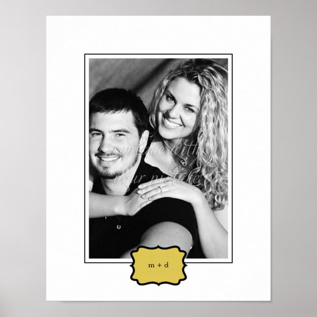 Classic Style Personalised Photo Mat - Vertical - Poster (Front)