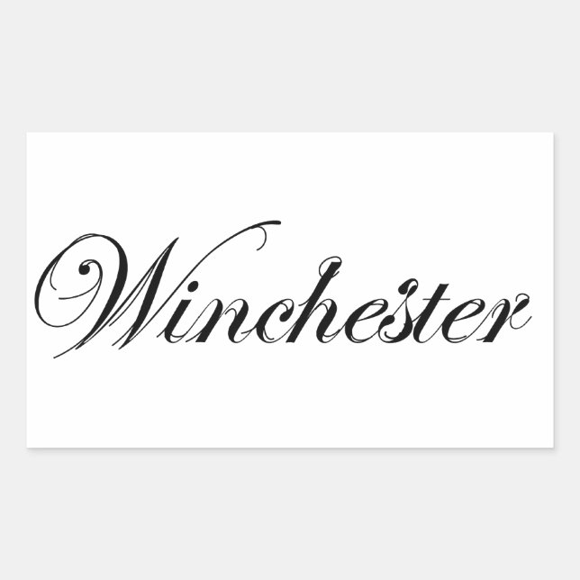 Classic Style Winchester Logo Rectangular Sticker (Front)