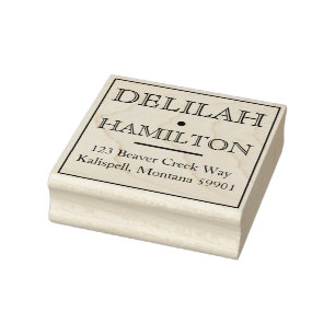 Classic Styled Return Address Art Stamp