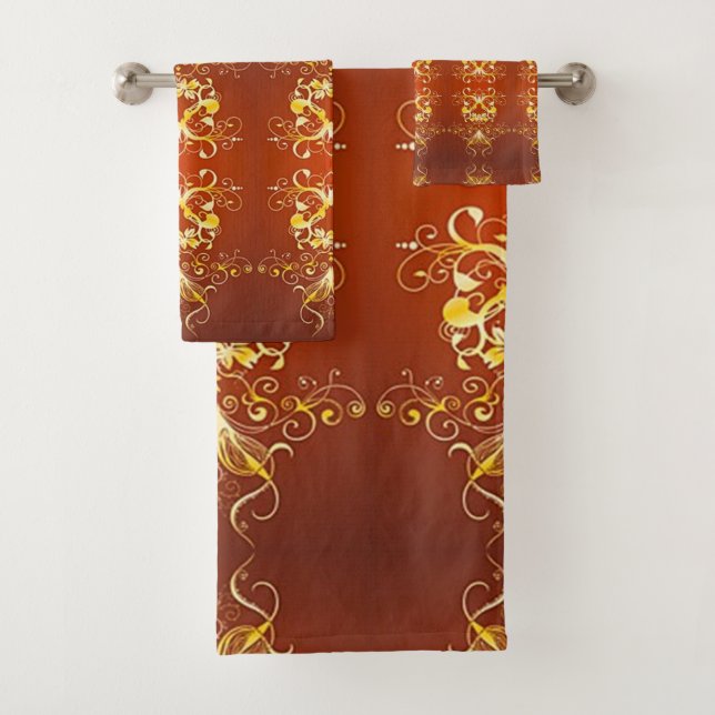 Classic Styles Scrollwork  Bath Towel Set (Insitu)