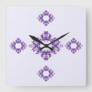 Classic Styles Scrollwork  Square Wall Clock
