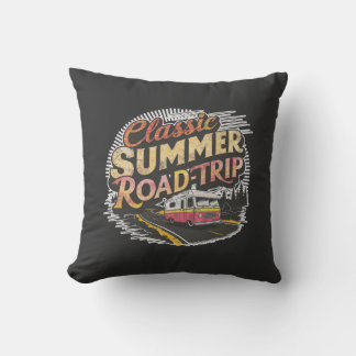 Classic Summer Road Trip Cushion