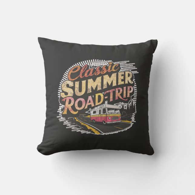 Classic Summer Road Trip Cushion (Front)
