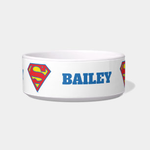 Classic Supergirl Logo with Blue Outline Bowl