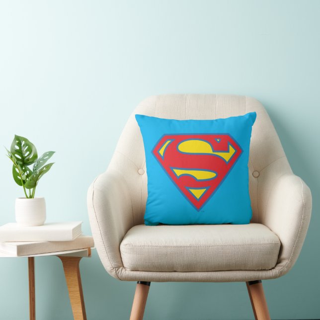 Classic Supergirl Logo with Blue Outline Cushion (Chair)