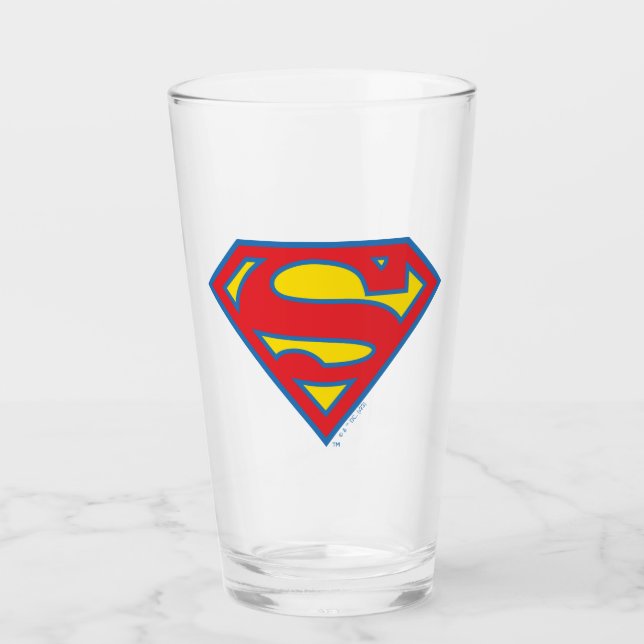 Classic Supergirl Logo with Blue Outline Glass (Front)