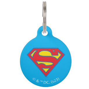 Classic Supergirl Logo with Blue Outline Pet Tag