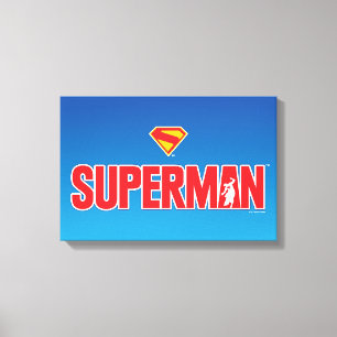 Classic Superman Bold Logo Canvas Print