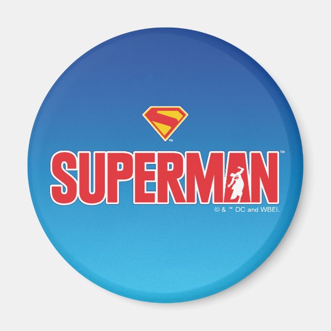 Classic Superman Bold Logo Magnet (Front)
