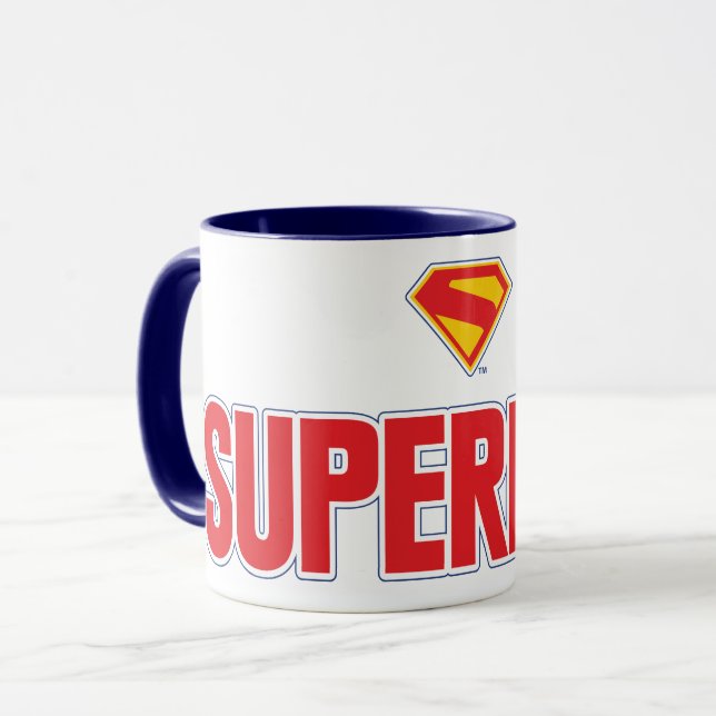 Classic Superman Bold Logo Mug (Front Left)