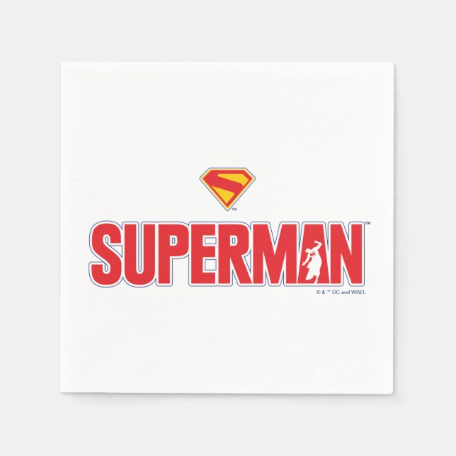 Classic Superman Bold Logo Napkin (Front)