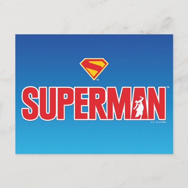 Classic Superman Bold Logo Postcard (Front)