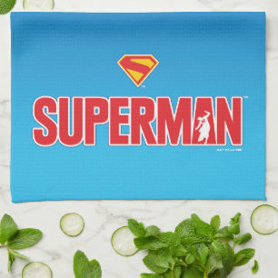 Classic Superman Bold Logo Tea Towel