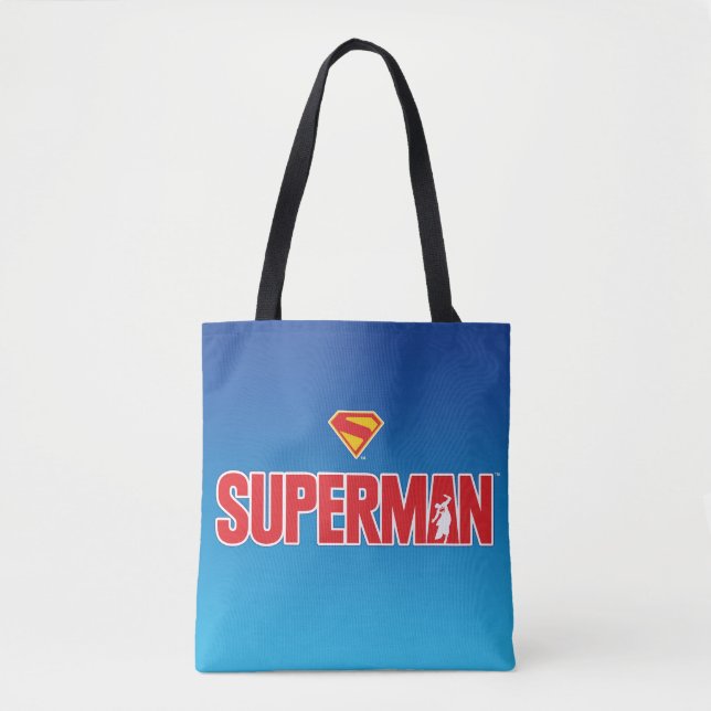 Classic Superman Bold Logo Tote Bag (Front)