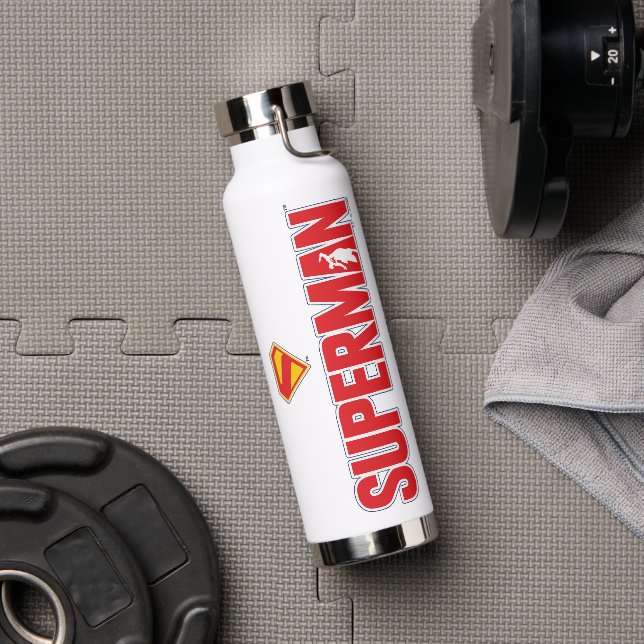 Classic Superman Bold Logo Water Bottle (Gym)