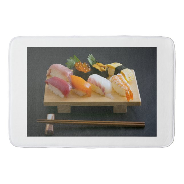 Classic Sushi Board Bath Mat – SUSHIMI Collection (Front)