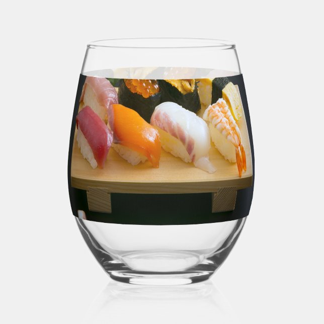 Classic Sushi Board Wine Glass – SUSHIMI Collectio (Front)