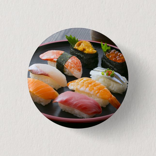 Classic Sushi Circle – Premium Button Badge by SUS (Front)