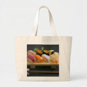 Classic Sushi Platter on Wooden Board Tote