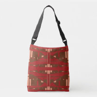 Classic Symmetrical Motif in Brown Coral Dark Red