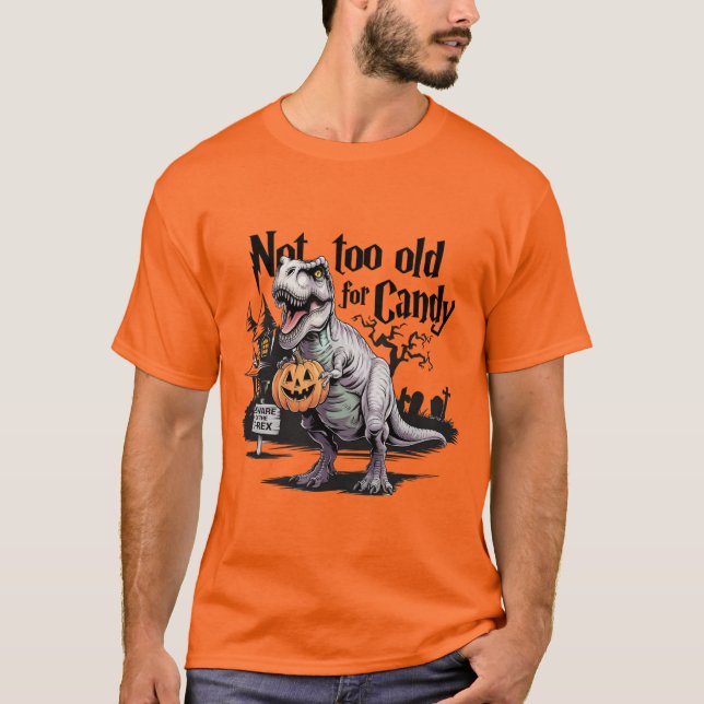 classic t-rex dinosaur halloween t-shirt (Front)